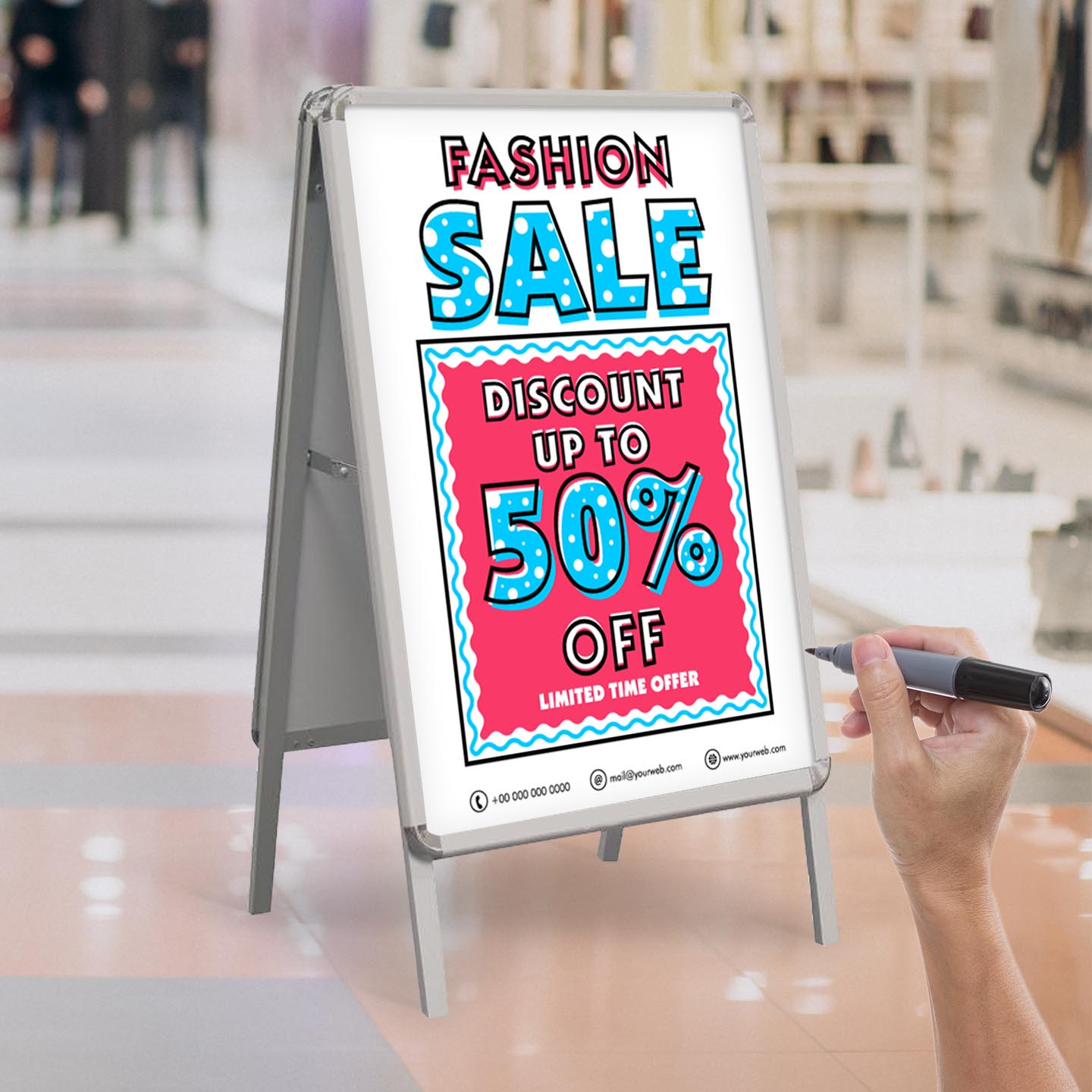 Dry Erase Indoor Aframe (Single / double side)